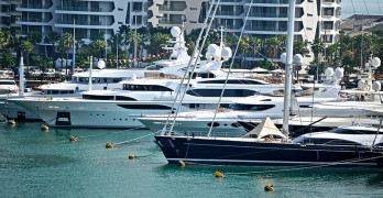 Yachts on display at Singapore Yacht Show