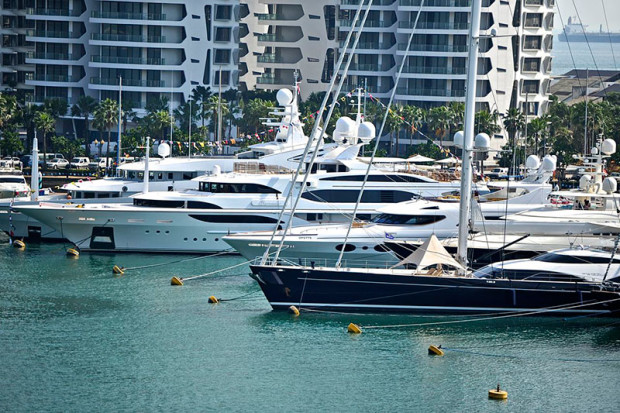 Yachts on display at Singapore Yacht Show