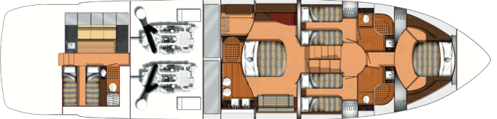 Fairline Squadron 78 lower deck plan