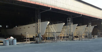 Yacht Building Factory - Yachts ready for Delivery