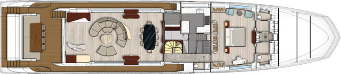 Grande 35 Metri layout - main deck