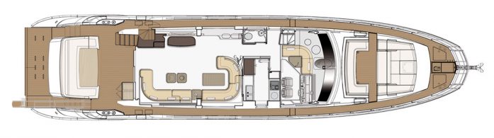 Main deck - lounge version - Azimut Grande 25 Metri